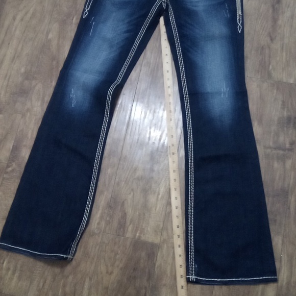 Rock Revival Women's 26 Easy Boot Kai Embellished Embroidered Distressed NWT - Picture 11 of 13